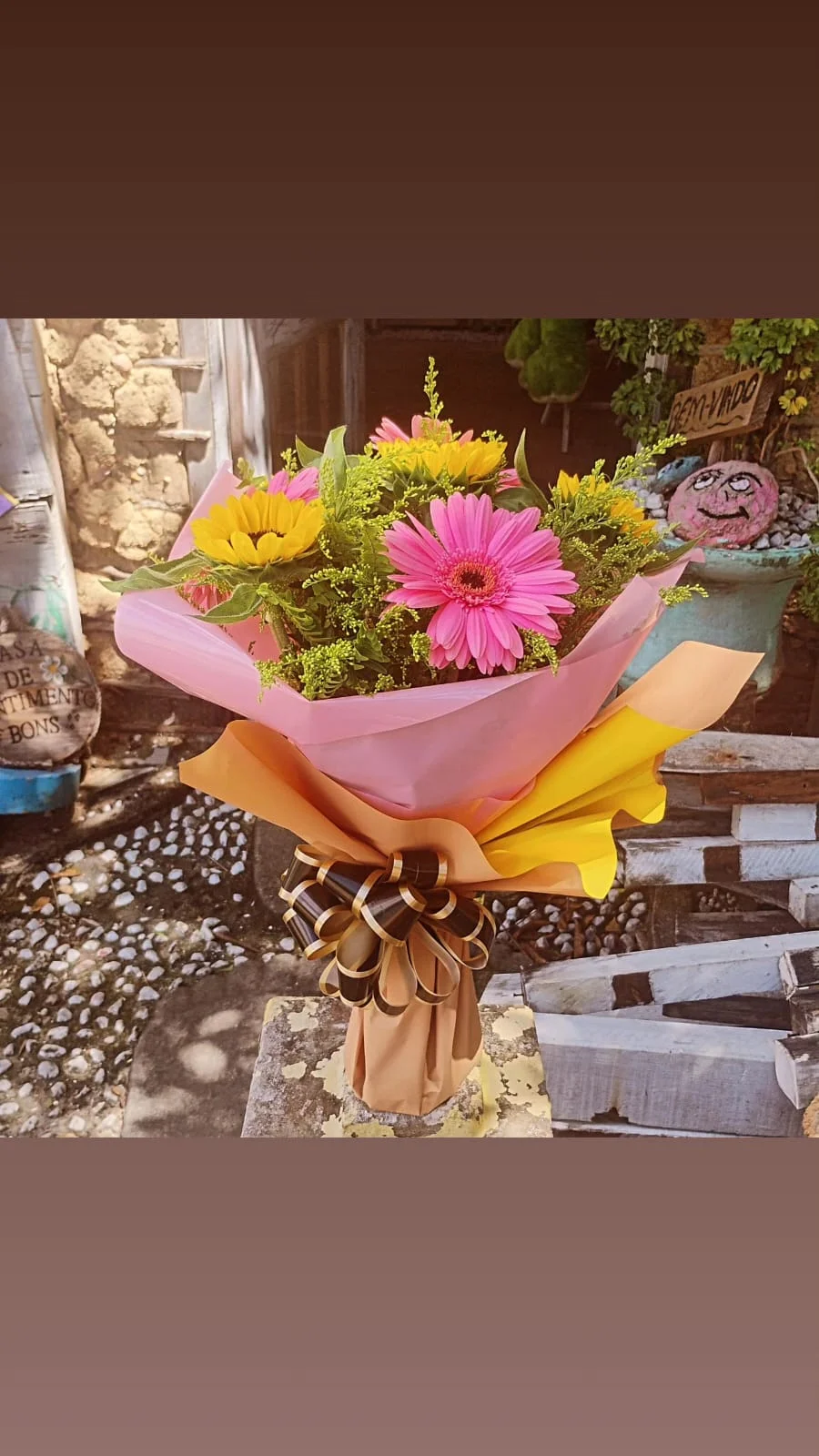 Buquê de Gerberas com 3 Girassóis